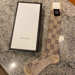 Gucci lame gg socks